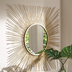 Зеркало-солнце круглое с золотыми лучам Sunrise варинант исполнения - 1 | Loft Concept в Сочи