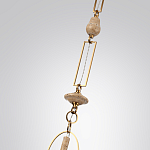 Подвесной светильник с круглым прозрачным плафоном и декоративной каменной вставкой Tectona  варинант исполнения - 6 | Loft Concept в Сочи