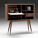 Дизайнерский комод-буфет на высоких ножках с выдвижными ящиками и открытыми полками Joshar варинант исполнения - 3 | Loft Concept в Сочи