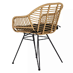 Стул с ротанговым плетением Wicker Half Chair с подлокотниками варинант исполнения - 3 | Loft Concept в Сочи