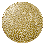 Журнальный столик с конусообразной основой и текстурной поверхностью золотого цвет Ethnic Metal варинант исполнения - 1 | Loft Concept в Сочи