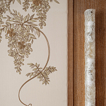 Обои с вышивкой ручной работы Deco Wisteria ﻿Midas colourway on Liso Pearl wool sateen варинант исполнения - 5 | Loft Concept в Сочи