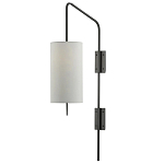 Бра чёрное с тканевым абажуром в форме цилиндра Rough Beauty варинант исполнения - 3 | Loft Concept в Сочи