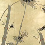 Обои ручная роспись Bamboo Dark Lacquer on Deep Rich Gold gilded tea paper варинант исполнения - 1 | Loft Concept в Сочи