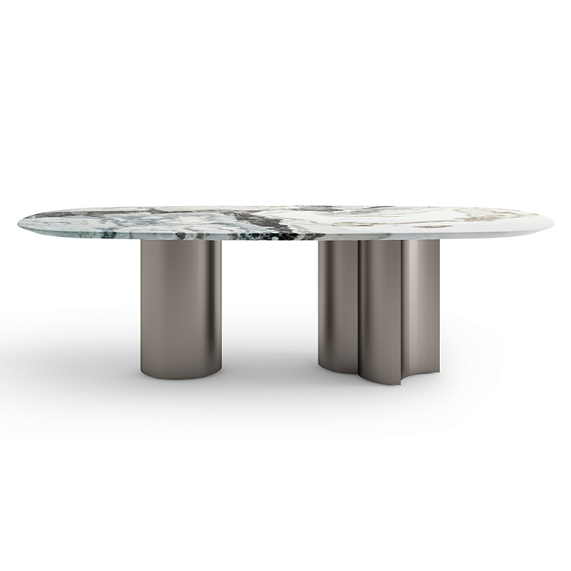 Стол обеденный мраморный с колоннами Marble Column Table  в Сочи | Loft Concept 