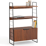 Стеллаж из стали и орехового дерева Derek Wood Rack варинант исполнения - 1 | Loft Concept в Сочи