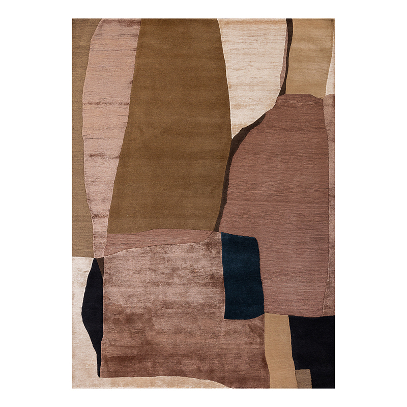 Ковер шелк Manhattan Wool Silk Carpet IV Розовый Оливковый Бежевый в Сочи | Loft Concept 