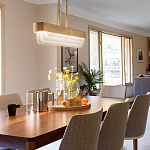 Люстра подвесная прямоугольная цвета латунь Kichler варинант исполнения - 8 | Loft Concept в Сочи