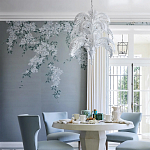 Обои ручная роспись Jasmine Standard colourway on Wood Ash slub silk варинант исполнения - 1 | Loft Concept в Сочи