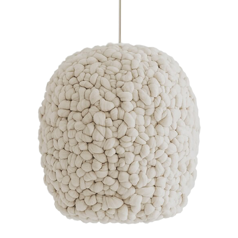 Светильник вязаный из шерсти Wool Lamp Cloud Бежевый Светильник вязаный из шерсти Wool Lamp Cloud Бежевый в Сочи | Loft Concept