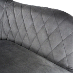 Стул с мягкой серой обивкой из велюра и подъемно-поворотным механизмом на черных колесиках Harper Gray варинант исполнения - 3 | Loft Concept в Сочи