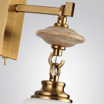 Бра со стеклянным плафоном конусообразной формы и декоративной вставкой из джута Tectona  варинант исполнения - 6 | Loft Concept в Сочи