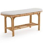 Скамья из ротанга с подушкой Manlio Rattan Bench варинант исполнения - 1 | Loft Concept в Сочи