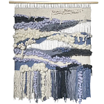 Современное ткачество гобелен в синих оттенках Blue Undine II варинант исполнения - 4 | Loft Concept в Сочи