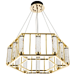 Люстра в форме шестиугольника с хрустальным декором Agace Crystal Chandelier варинант исполнения - 3 | Loft Concept в Сочи