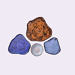 Сет из 4-х тарелок «SAPPHIRE» варинант исполнения - 2 | Loft Concept в Сочи