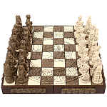 Шахматы  из  камня Cargador del Tiempo Chess Мексика ручная работа варинант исполнения - 1 | Loft Concept в Сочи