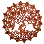 Панно из дерева круглое Sakura Panel With Trees варинант исполнения - 1 | Loft Concept в Сочи