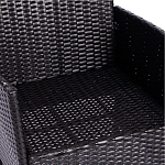 Обеденный комплект из искуственного ротанга Vintara черный варинант исполнения - 6 | Loft Concept в Сочи