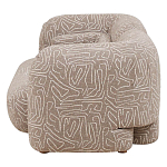 Дизайнерский двухместный диван с мягкими спинкой и подлокотниками светло-коричневый с принтом Madelaine Sofa Cocoa варинант исполнения - 4 | Loft Concept в Сочи