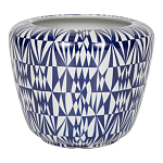 Кашпо с орнаментом в сочетании белого и синего цвета Artistic Flowerpot варинант исполнения - 1 | Loft Concept в Сочи