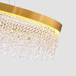 Люстра подвесная овальная с хрустальными подвесками Crystal Art  варинант исполнения - 2 | Loft Concept в Сочи