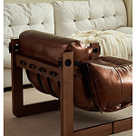 Кресло-диван кожаное на деревянном каркасе Medieval Furniture варинант исполнения - 5 | Loft Concept в Сочи