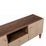 ТВ-тумба бежевая из массива бука с 2-мя дверками и ящиком Wenge Light варинант исполнения - 2 | Loft Concept в Сочи