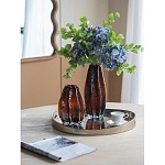 Ваза стеклянная янтарного цвета с текстурированным силуэтом Carambola варинант исполнения - 6 | Loft Concept в Сочи