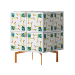 Тумба  с рисунком Short Pina Colada Orange варинант исполнения - 3 | Loft Concept в Сочи