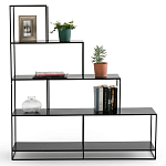 Ступенчатый стеллаж Menzie Steps Metal Rack Black варинант исполнения - 3 | Loft Concept в Сочи