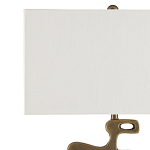 Настольная лампа с фигурным каркасом и прямоугольным тканевым абажуром Brutalist Profile варинант исполнения - 2 | Loft Concept в Сочи