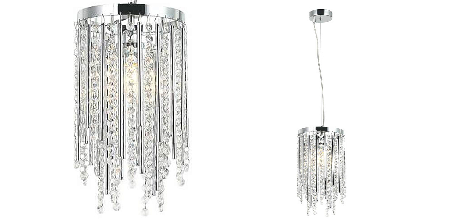 Подвесной светильник Crystal Wind Chimes Chrome Hanging Lamp Подвесной светильник Crystal Wind Chimes Chrome Hanging Lamp - Loft-Concept в Сочи