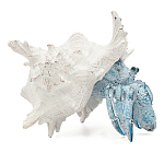 Статуэтка голубой рак с белой раковиной Marine Accessories варинант исполнения - 1 | Loft Concept в Сочи