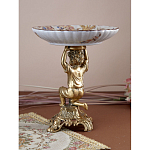 Чаша с цветочным орнаментом на ножке в виде бронзового ангела Eden Garden варинант исполнения - 6 | Loft Concept в Сочи