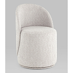 Пуф Loreen со спинкой вращающийся букле светло-серый варинант исполнения - 1 | Loft Concept в Сочи
