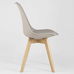 Стул с основой из пластика и мягким сиденьем Arvika Beige варинант исполнения - 2 | Loft Concept в Сочи