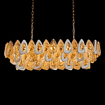 Люстра овальная с многослойными белыми и прозрачными подвесками Character Chandelier варинант исполнения - 2 | Loft Concept в Сочи