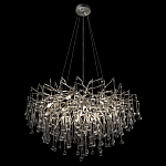 Люстра подвесная с прозрачными стеклянными подвесками в форме капель Диаметр 80 см Droplet Chandelier варинант исполнения - 5 | Loft Concept в Сочи