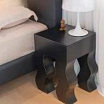 Дизайнерский журнальный стол чёрный с ножками волнистой формы Egopi варинант исполнения - 2 | Loft Concept в Сочи