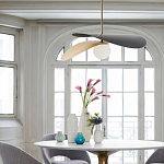 Люстра круглая с 2-мя металлическими абажурами Andromeda варинант исполнения - 7 | Loft Concept в Сочи