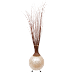 Торшер из перламутра на металлическом каркасе Indonesian Comet варинант исполнения - 2 | Loft Concept в Сочи