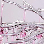 Люстра овальная с розовыми стеклянными подвесками в форме капель FAIRYTREE Light варинант исполнения - 2 | Loft Concept в Сочи