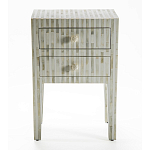 Тумбочка прикроватная White Pearl BEDSIDE CABINET 2 DRAWER варинант исполнения - 1 | Loft Concept в Сочи