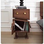 Тумбочка прикроватная с ящиком и дверцей Робот Robot Desk варинант исполнения - 7 | Loft Concept в Сочи