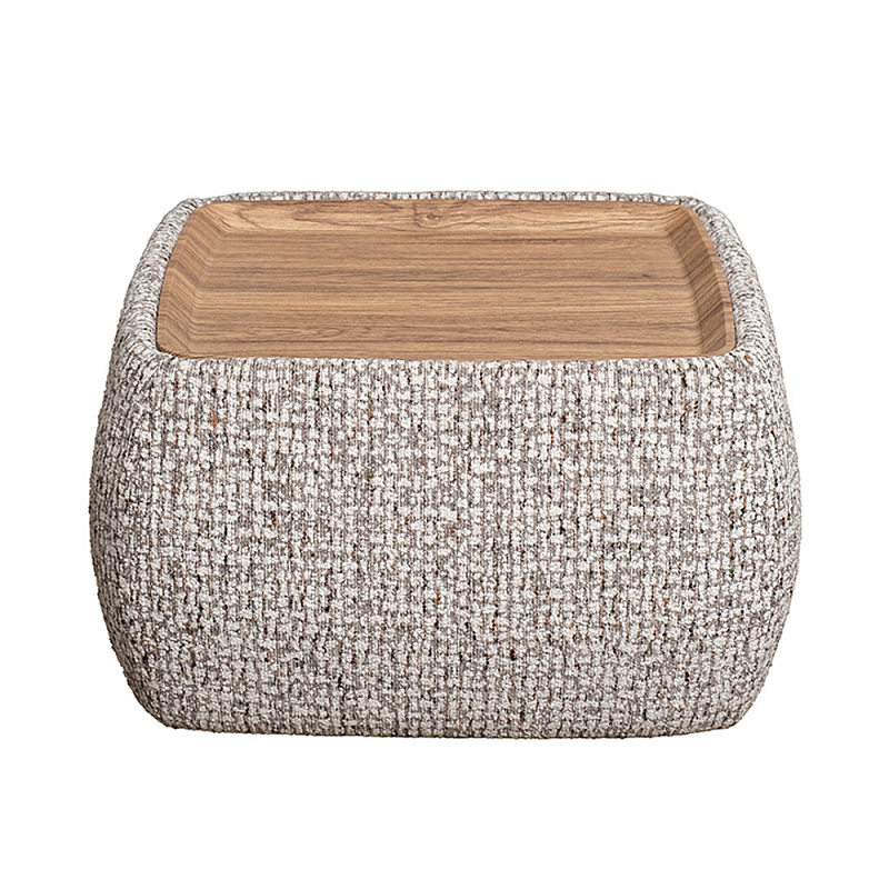 Столик прикроватный мягкий Soft Table from Chenille Древесина Серый в Сочи | Loft Concept 