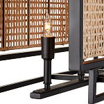 Люстра прямоугольной формы с чёрным каркасом и вставкой из плетеного материала Cage for Light варинант исполнения - 2 | Loft Concept в Сочи