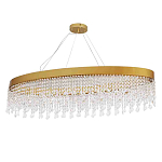 Люстра подвесная овальная с хрустальными подвесками Crystal Art  варинант исполнения - 1 | Loft Concept в Сочи