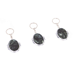 Зеркало брелок карманное двухстороннее из натурального камня Серафинит Stone Mirrors варинант исполнения - 4 | Loft Concept в Сочи