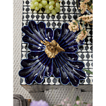 Менажница темно-синяя фарфоровая с бронзовой фигуркой ангела Eden Garden варинант исполнения - 3 | Loft Concept в Сочи